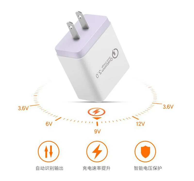 5V 2.1A Мульти USB зарядное устройство QC 3 0 Быстрая Зарядка адаптер быстрая зарядка