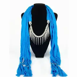 TieSet кулон шарф ожерелье бусы ожерелье s для женщин заклепки кисточкой шарфы декоративный широкий шарф Женские аксессуары X-30