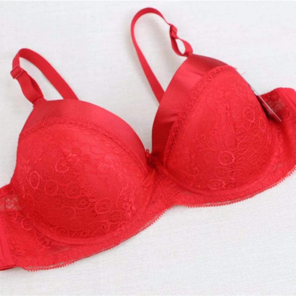 

2019 Big Size 100D 3/4 Cup Lace Push Up Bra 6 Colors Ladies Underwear Women Brassiere Bras Intimates Female Sexy Lingerie Top