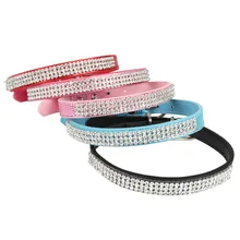 

Dog Collar Glossy Snakeskin Grain Small Rhinestones Decorative PU Leather Collar for Small Medium Dogs Pet Products collar perro
