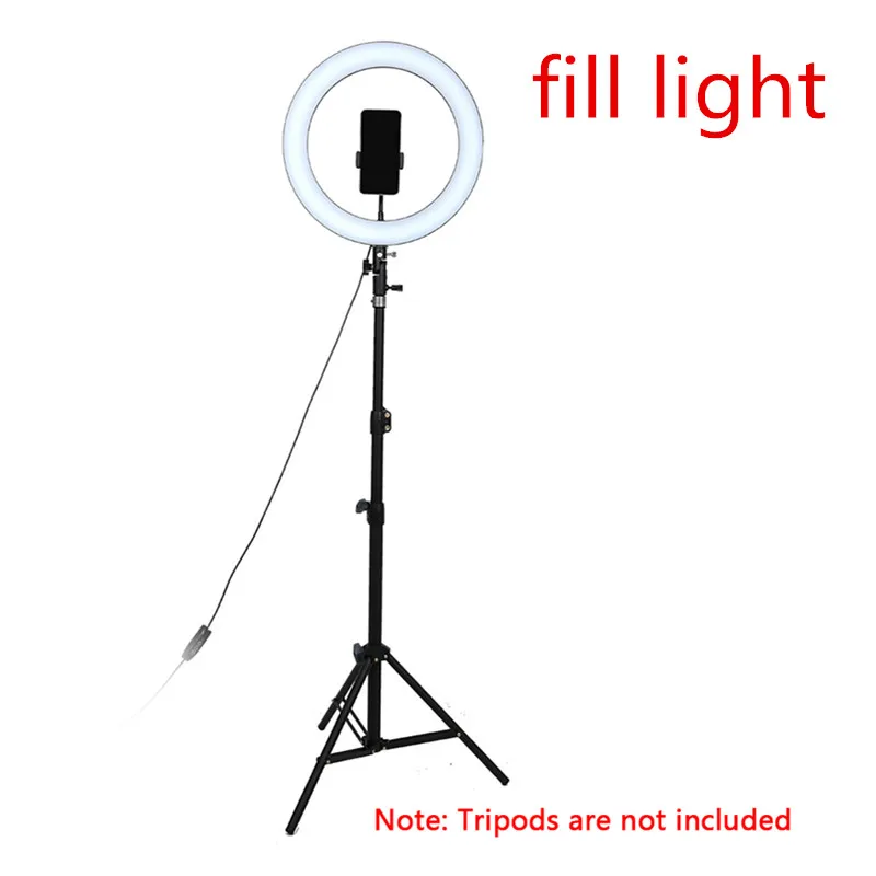 Большой диаметр 36 см 288 светодиодный кольцевой светильник для селфи 18 Вт 5600K для студийной фотосъемки, заполняющий кольцевой светильник со штативом для макияжа iphone7 8 XS - Цвет: 5600 К