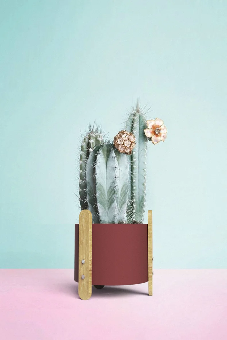 Луи моды Полки для растений Nordic минимализм декоративные личность Цвет моделирование мясистые железа чипов вазоны
