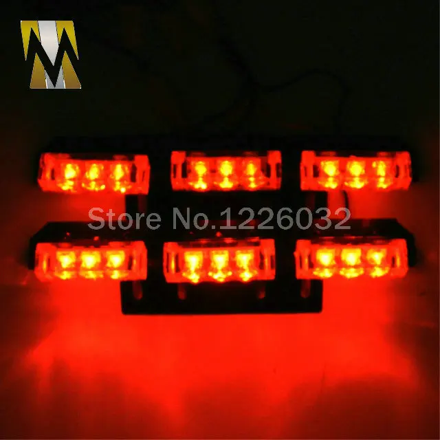 2x9 led 18LED grille flash Car light Strobe Flash Warning EMS Police Truck Light Flashing Firemen Lights DC 12V
