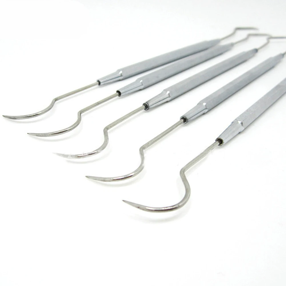 Stainless Steel Double End Hook Tooth Probe Dental Teeth Clean Hygiene