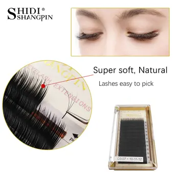 

SHIDISHANGPIN 12 Rows mink eyelash extension lashes individual eyelashes C D Curl 8-12mm mink individual lashes maquiagem cilios