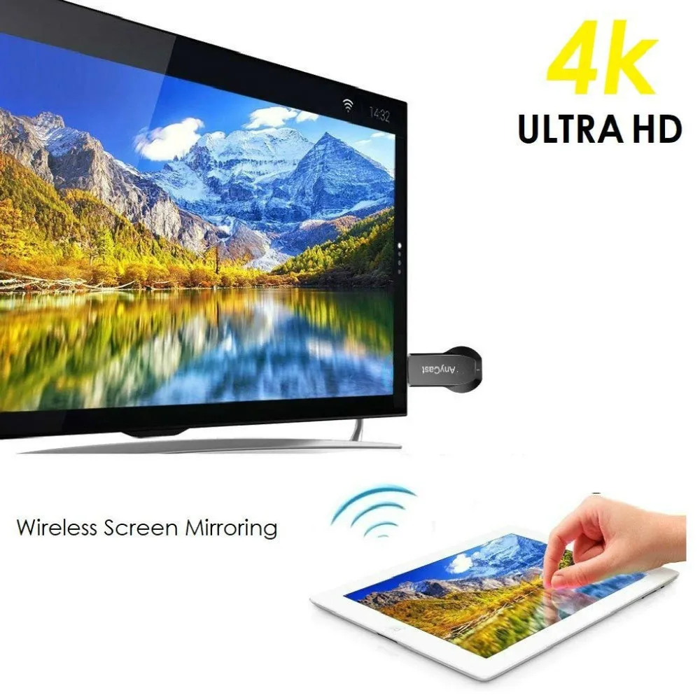 Новинка, ТВ-палка Anycast M100 2,4G 4K HDMI Miracast DLNA Airplay, Wi-Fi дисплей, приемник, поддержка Windows Andriod IOS