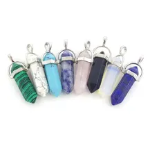 Pendentif Chakra en Pierre De 40mm, 8 pièces, AGP-33