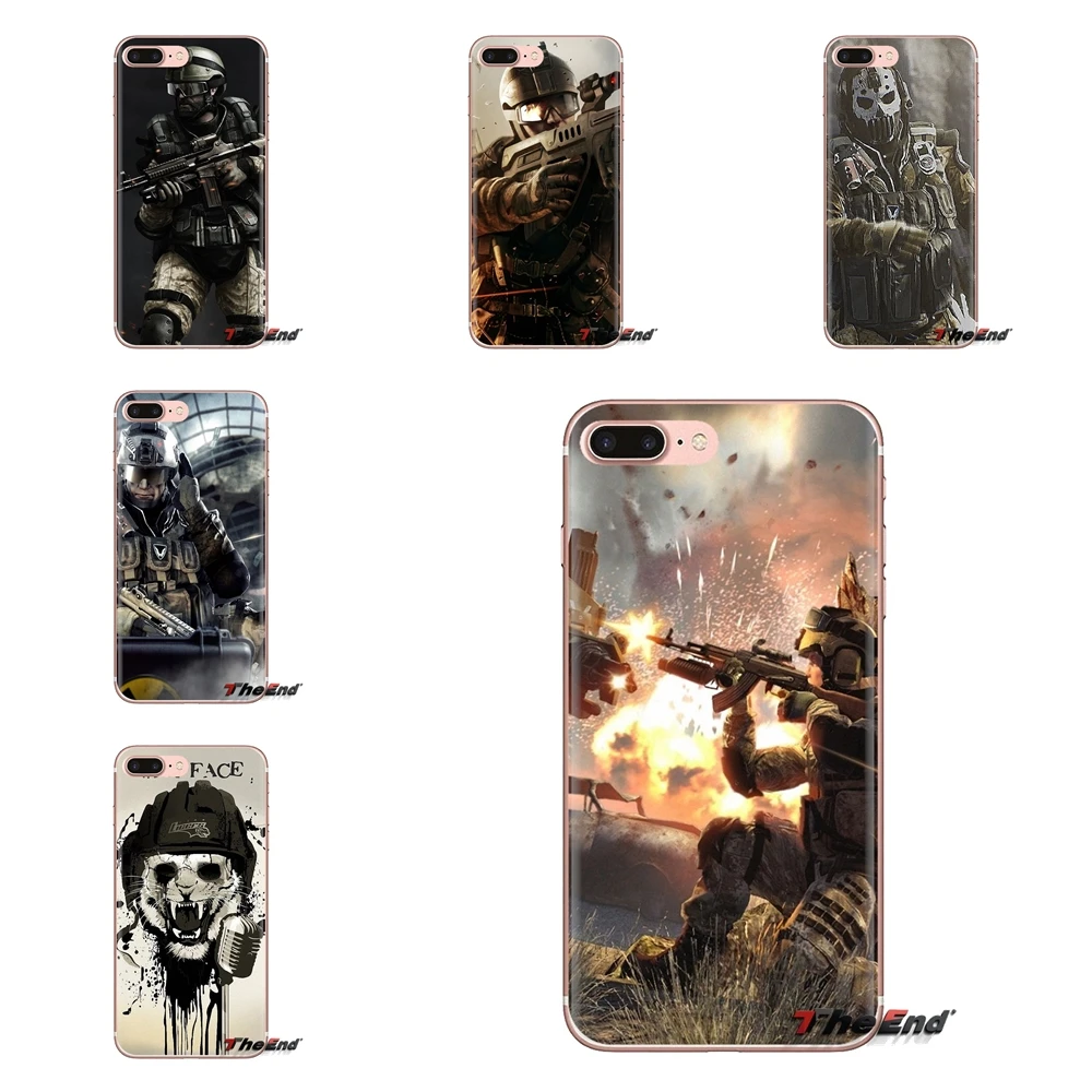 Прозрачные мягкие чехлы для Samsung Galaxy J1 J2 J3 J4 J5 J6 J7 J8 Plus 2018 Prime 2015 2016 2017 warface |