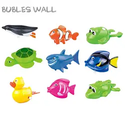 9 шт Детские мульти-типа ветер акула клоун цепи Ванна Заводной Пингвин воды детские игрушки Oyuncak игрушки для детей