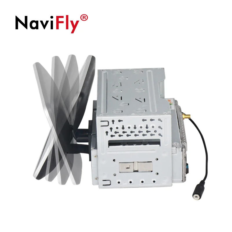 Top NaviFly Android 8.0 universal Car stereo head unit navigation GPS NAVI DVD player support 360  degrees Rotatable Face Panel 3