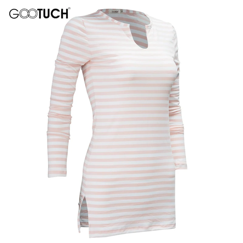 

Spring Autumn Plus size 5XL 6XL Sleepwear Pajamas long sleeve Nightdress Women's Striped Sleep Tops Female Casual Homewear 2542