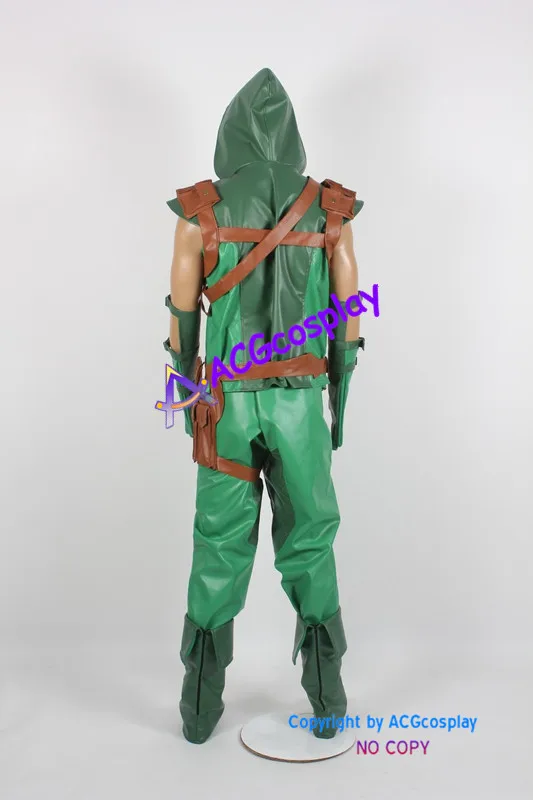 Green Arrow Cosplay Costume from DC comic whole set include belts and bags and boots covers