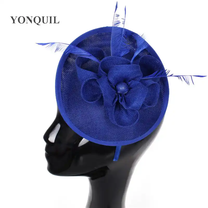 Royal Blue Hair Fascinators For Short Hair Imitation Sinamay