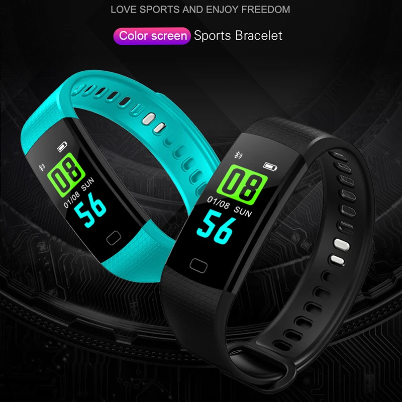 

Y5 Smart Band Heart Rate Tracker Fitness Tracker Y5 Smart band Bracelet Waterproof Smart Wristband Smart Watch Men