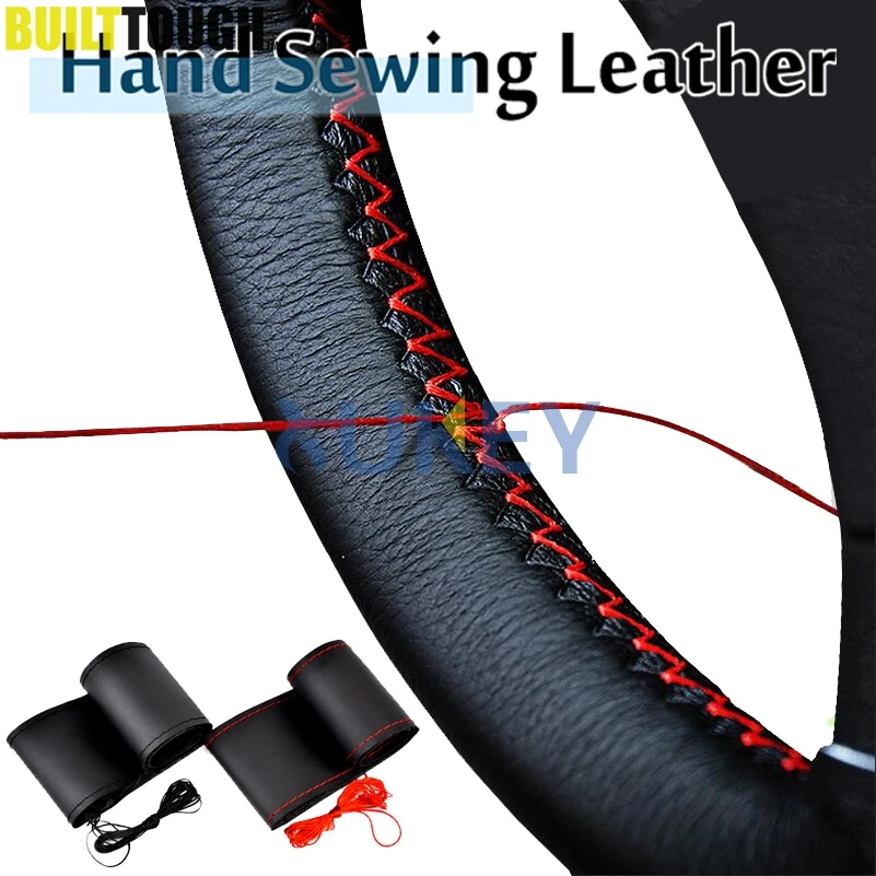 

Ultrafine Fiber Leather Hand Sewing DIY Car Steering Wheel Cover Steering-wheel Covers For Ford Focus 2 3 Kia Benz Smart Nissan