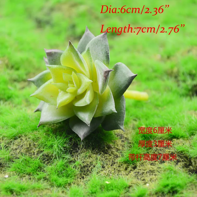 Мини искусственный мясистый тропический кактус растение Настоящее прикосновение ладони мини горшочек декоративный цветок для дома Talbe decor1шт - Цвет: large Lu Lian green