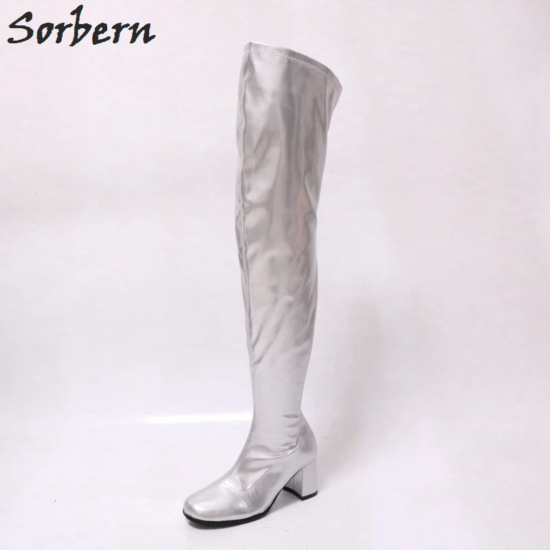 silver boots size 11