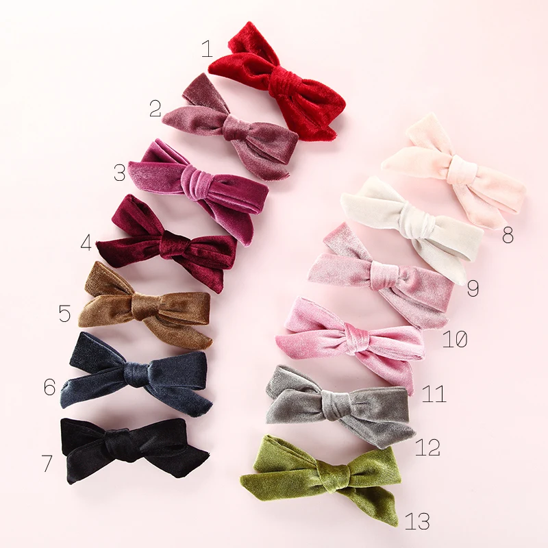 26pcs/lot Hand Tied Velvet Bows Knot Velvet Hair Bow Clip For School Girls
26pcs/lot Hand Tied Velvet Bows Knot Velvet Hair Bow Clip For School Girls