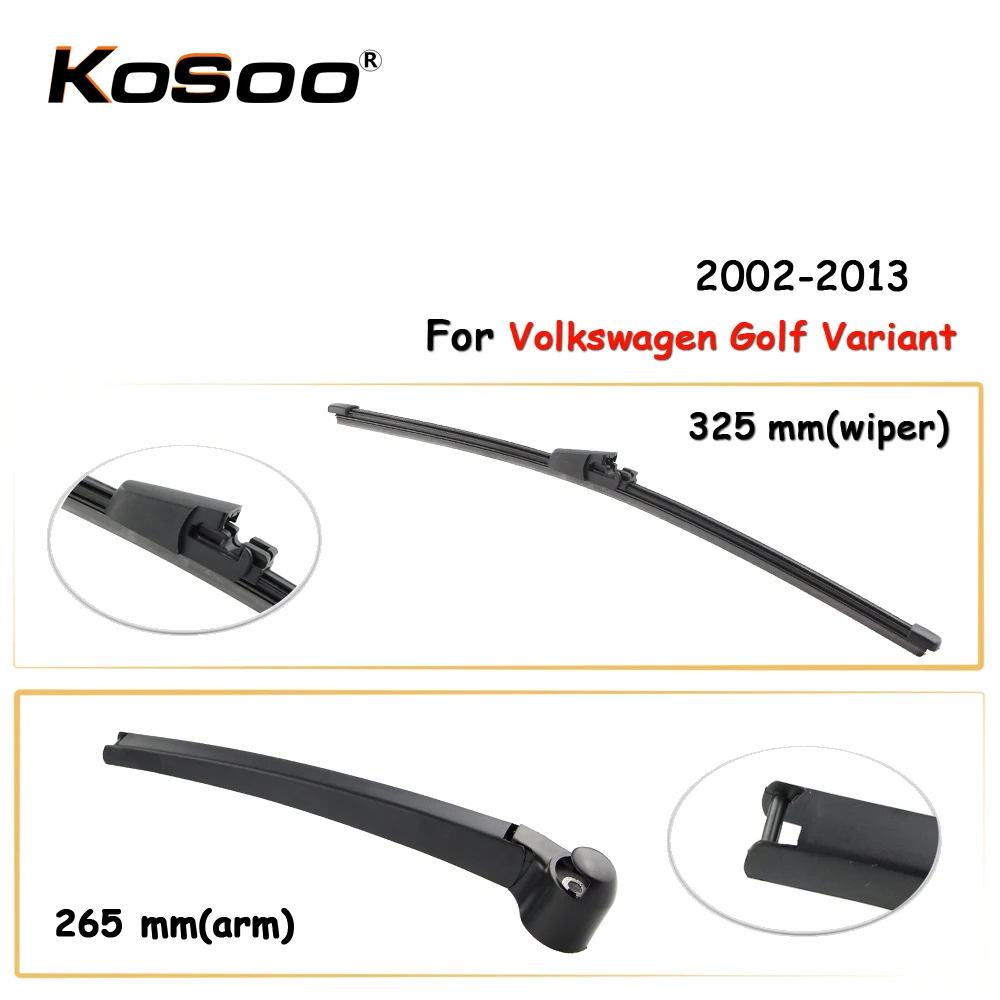 KOSOO Auto Rear Wiper Blade For Volkswagen Golf Variant,325mm 2002 2013