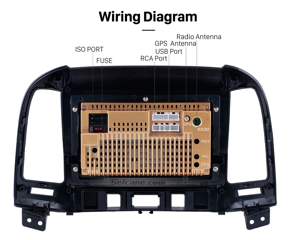 Discount Seicane 2 din Android DVD Player Bluetooth GPS Navigation Radio for 2005 2006 2007 2008 2009 2010 2011 2012 HYUNDAI SANTA FE 18