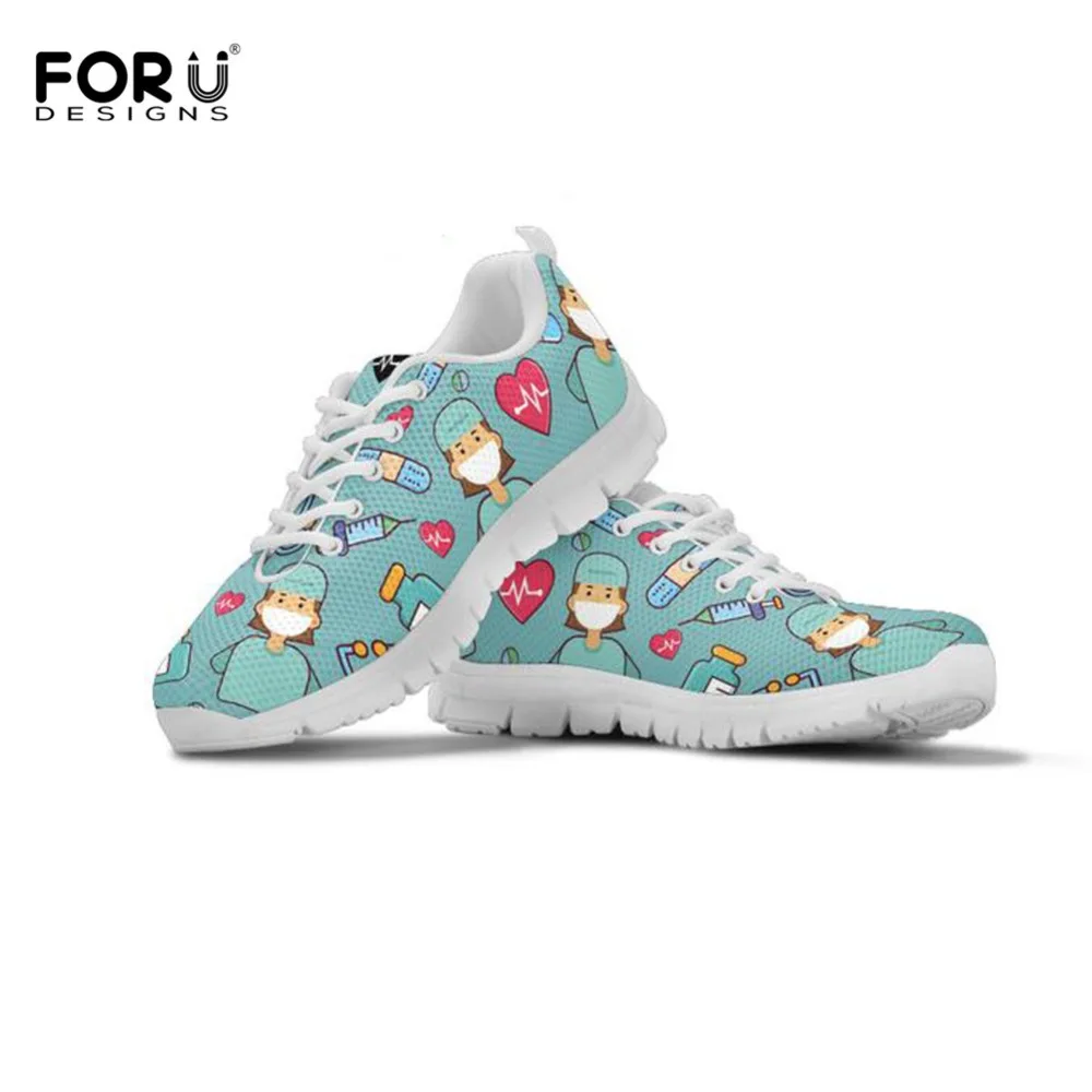 Кеды FORUDESIGNS женские на плоской подошве 3D спасательный принт Весенняя Легкая