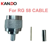 50 шт. коаксиальный кабель telcom N разъем для 75-3 CATV Кабельный разъем RG58 кабель N мужской разъем для RG 58 кабельный терминал