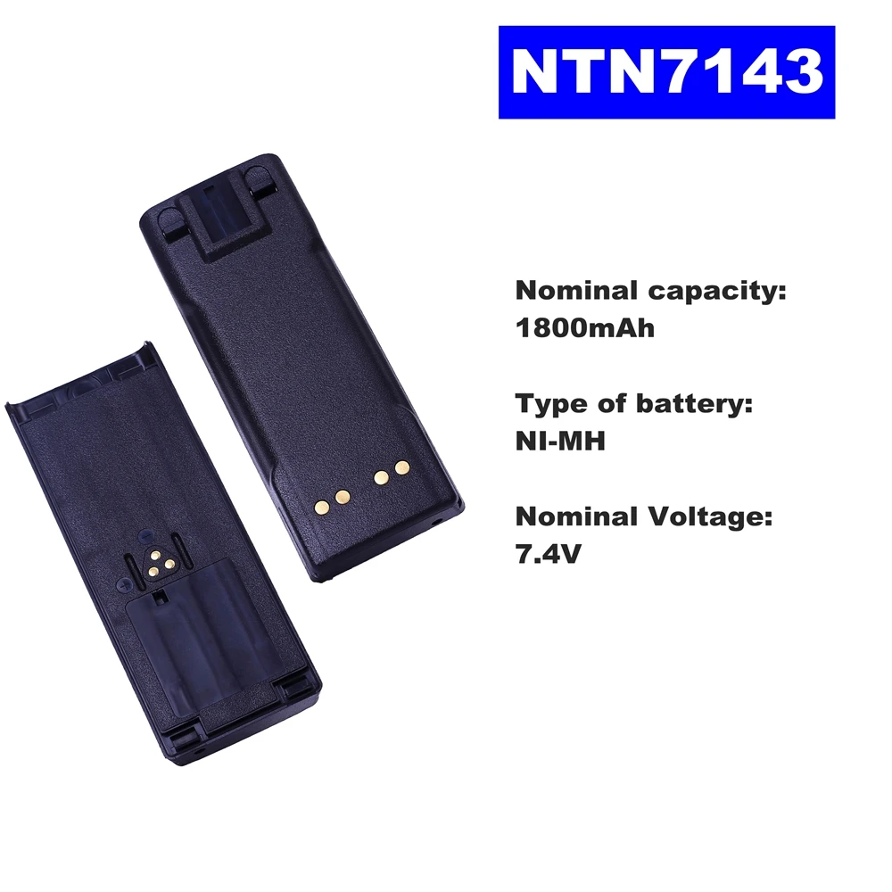 7.4V 1800mAh LI-ION Radio Battery NTN7143 For Motorola Walkie Talkie MTX838/8000/9000 GP900/1200 HT1000 MT2000 Two Way Radio 5pcs walkie talkie uhf 800mhz antenna sma female for motorola ht1000 mtx950 mtx960 xts5000 xts2500 stx astro saber two way radio