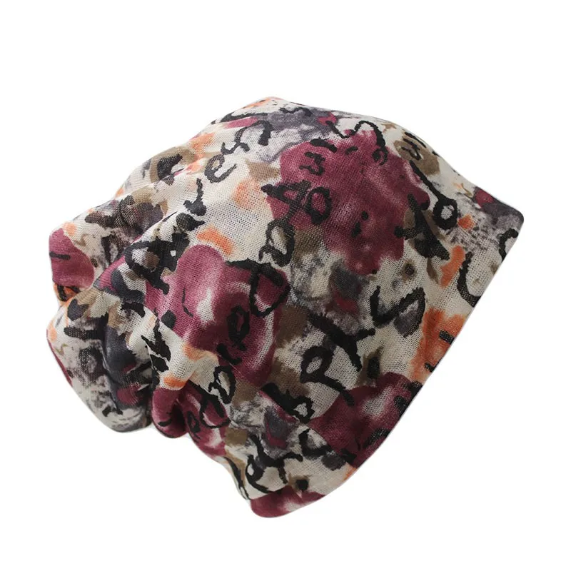 Miaoxi модная новая стильная женская шапка, Осенний теплый вязаный шарф для девочек, шапки бини Skullies с буквенным принтом из полиэстера, 3 цвета, женские шапки