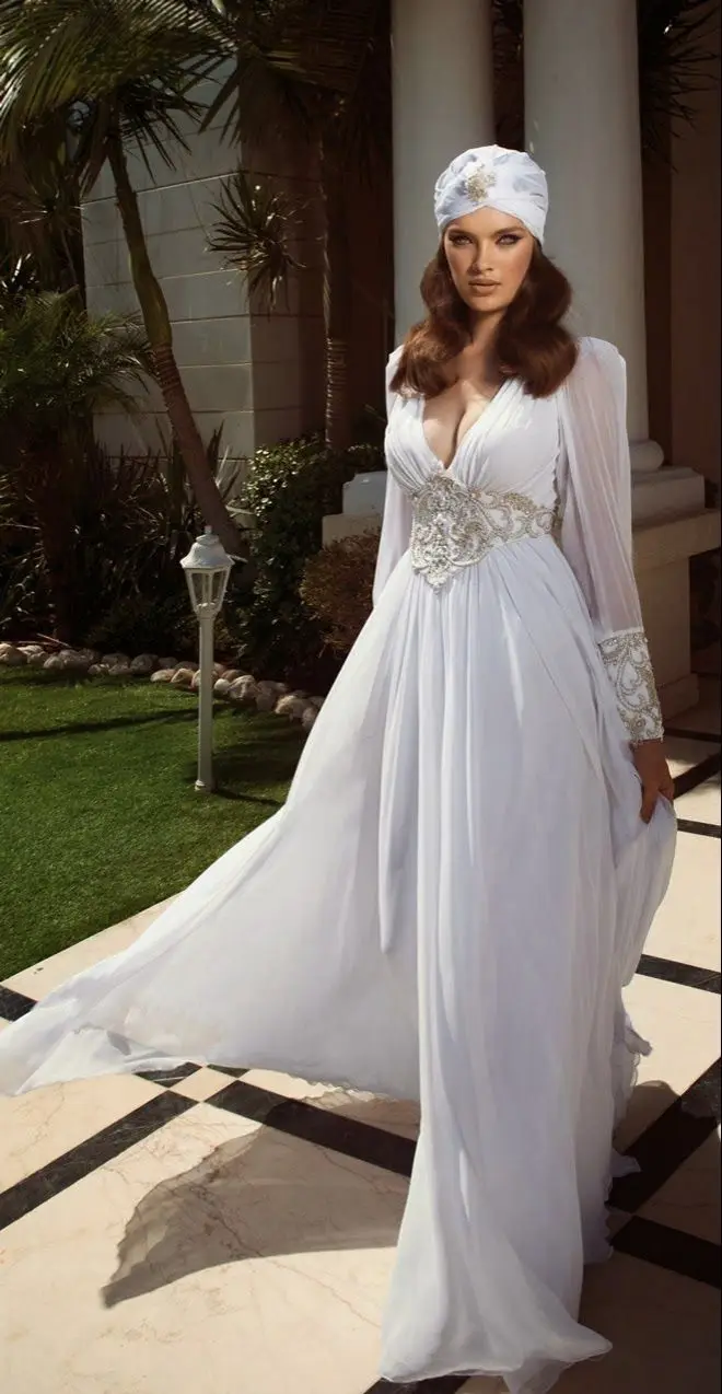 long sleeve reception dress