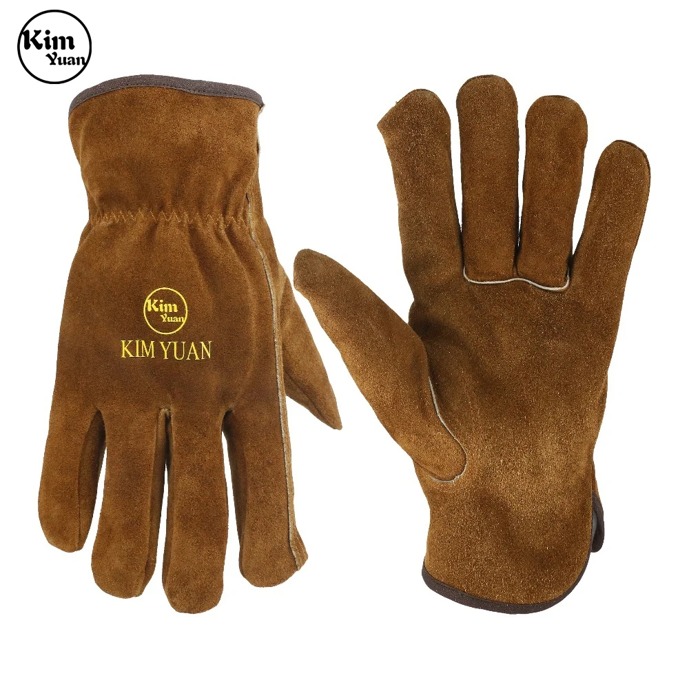 

KIM YUAN Y07Work Gloves with Elastic Wrist for Men&Women-Good Grip&Flexible for Riding/Truck Driving/Warehouse/Gardening/Farming