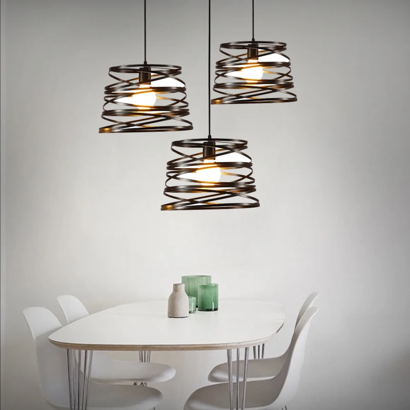 Simple modern artistic Iron ripple wave Chandelier balcony aisle