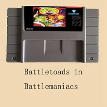 Battletoads в Battlemaniacs 16 бит NTSC большая серая игровая карта для США версия игровой плеер