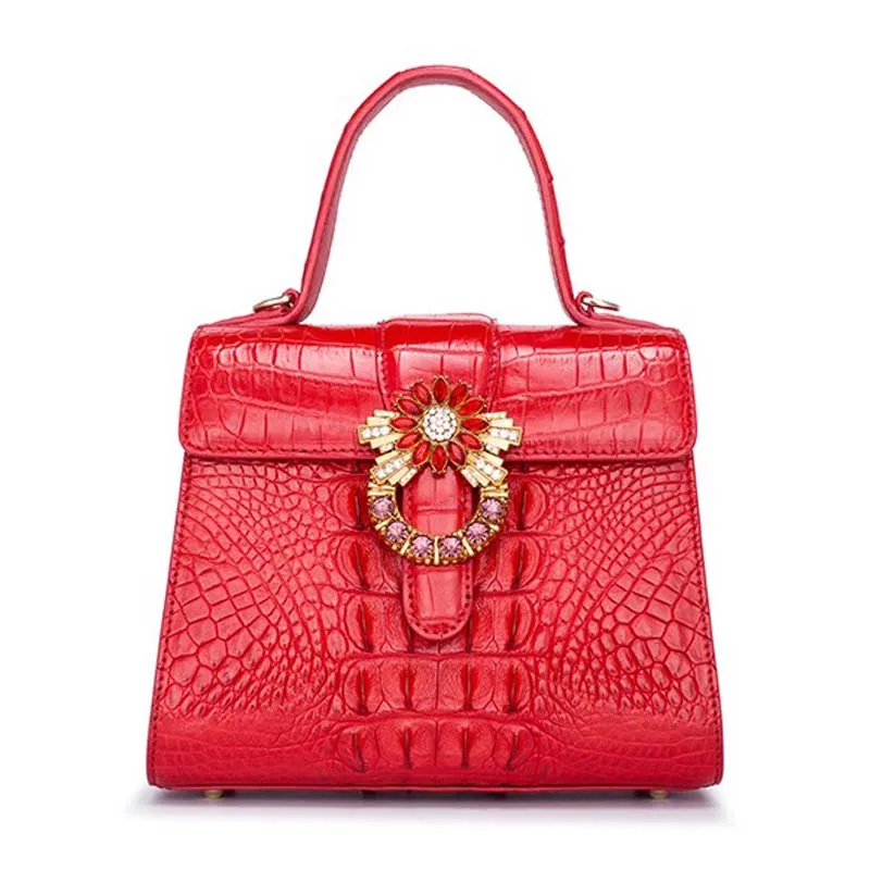 

gete 2019 new Imported Crocodile leather bag crossbody bag Thai leather shoulder bag handbag crocodile purse woman bag