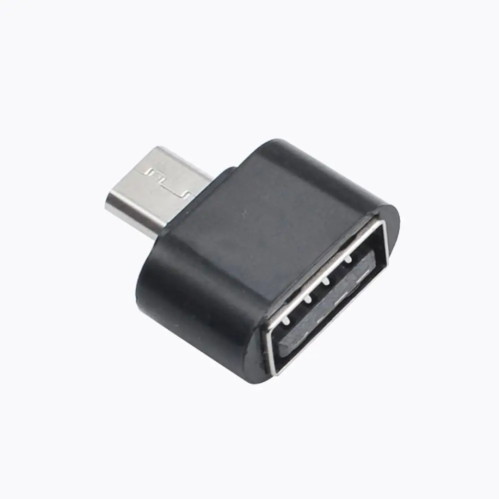 Адаптер Micro USB OTG Ascromy для Xiaomi Redmi Note 5 6 Pro 6A 4X samsung Galaxy S7 edge S6 Microusb Android Phone OTG Adaptador - Цвет: Черный