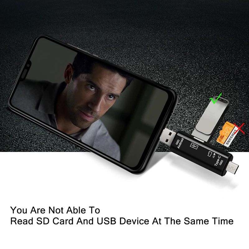Raugee Type-C & Micro OTG USB Card Reader 3 in 1 USB Card Adapter Flash Stick TF Memory Cardreader For Mac Computer Smart phone Raugee Type-C & Micro OTG USB Card Reader 3 in 1 USB Card Adapter Flash Stick TF Memory Cardreader For Mac Computer Smart phone