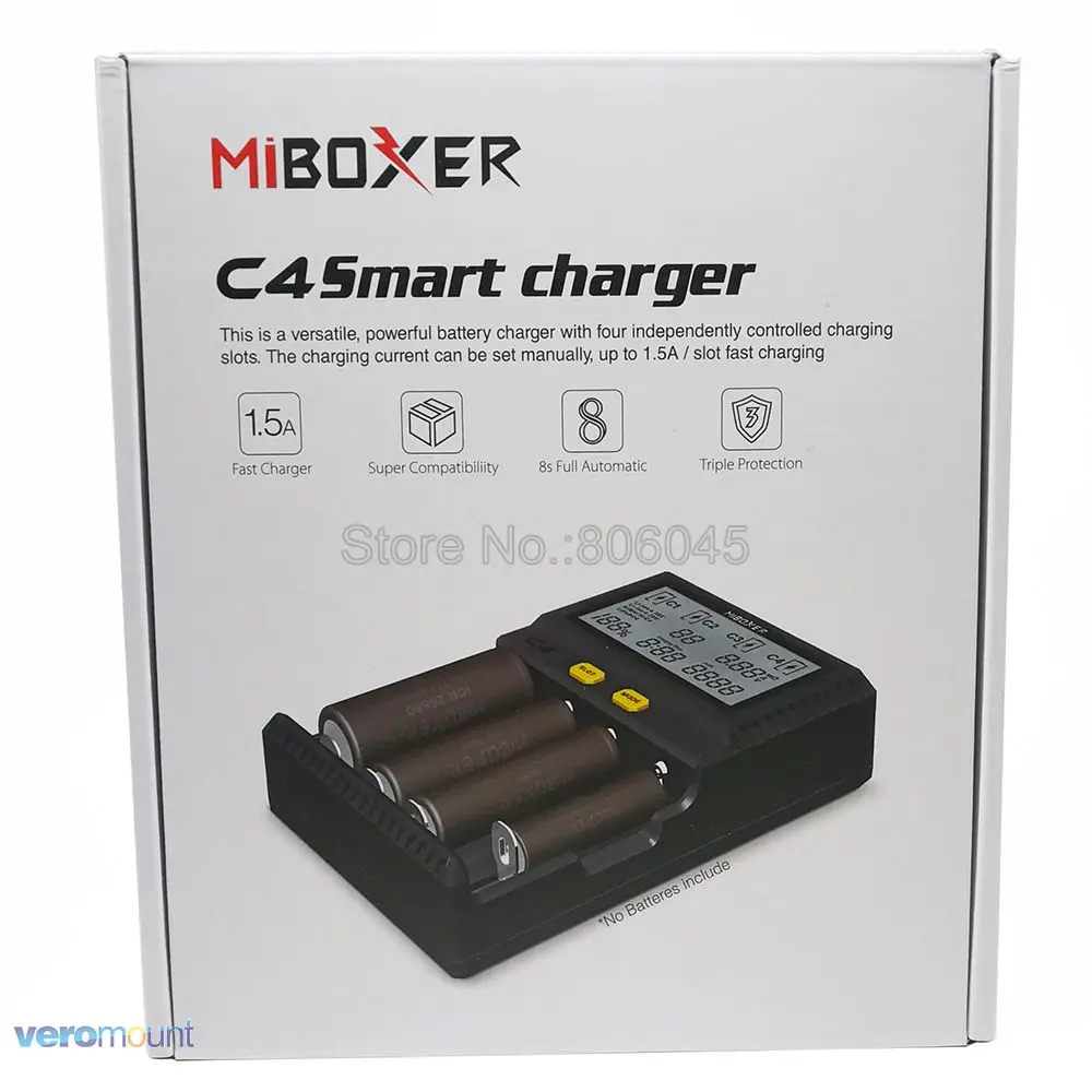 C4 Miboxer зарядное устройство C4UPGRADE для 10340 10440 AA AAA 14500 18650 26650 зарядное устройство Универсальное зарядное устройство EU US UK Plug