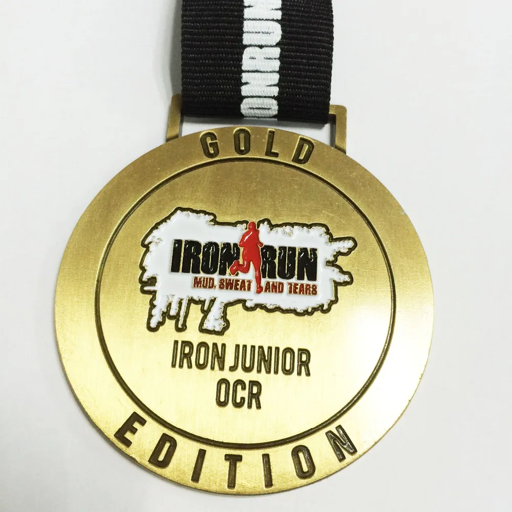 

custom sport medal with medal lanyard--57.2mm diameter--200pcs