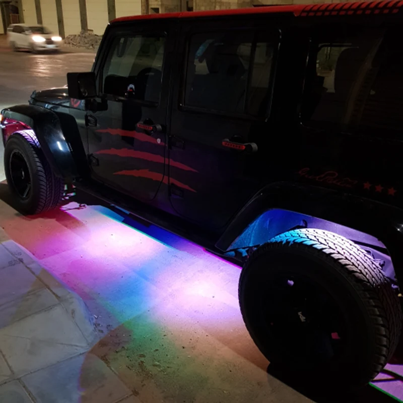 CO светильник RGB светодиодный рабочий светильник 9 Вт DRL контроллер многоцветный 12 в 24 В вспышка светильник для Лада Нива Jeep Wrangler Jk Toyota лодочные грузовики