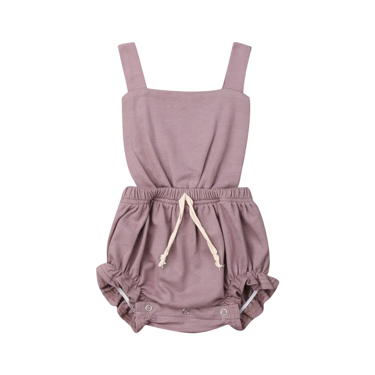 

Newborn Infant Baby Girl Bodysuit 2019 New Kids Solid Color Babygrow Vest Summer Sleeveless Jumpsuit Outfits Sunsuit