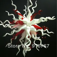 C76-Free Белый и Красный Стекло Современная Столовая Люстра