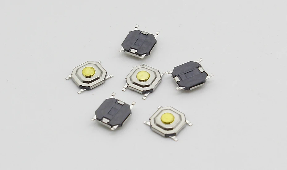 100 шт./лот SMD 4*4*1,5 мм 4X4X1,5 мм тактильная тактовая Кнопка Микропереключатель Мгновенный