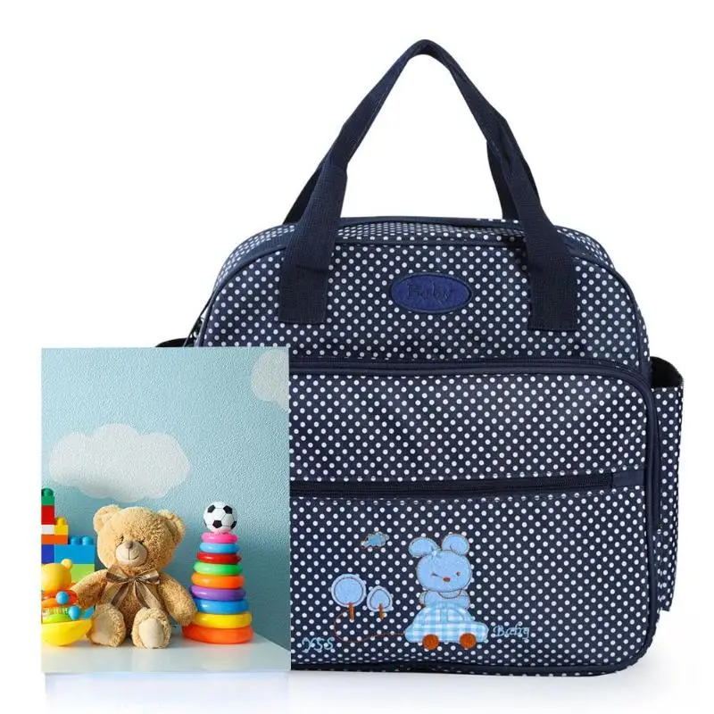 3/5 карманы мягкий подгузник сумки водостойкая Мода Мультфильм Hangbag Путешествия Рюкзак Для Матерей детские подгузники сумка для кормления
