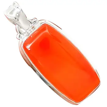 

Nature CARNELIAN PENDANT Pendant 925 Sterling Silver, 41 mm, MHBAP5346