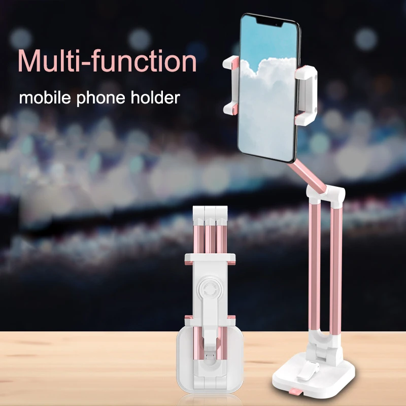 

Multifunction Phone Holder For iPhone 8s X XS for Xiaomi Mobile Phone Universal Stand Live Broadcast LED Selfie Bracket holder