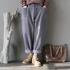 On Sale Casual Pants Johnature Trouser-Pockets Elastic-Waist Loose Vintage Women Warm Corduroy 32849060952