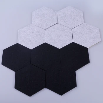 

LETAOSK 5pcs Hexagon Felt Wall Sticker Board Decorative Mural Ornament Multipurpose Creative Sheet Panels Home Living Kids Room