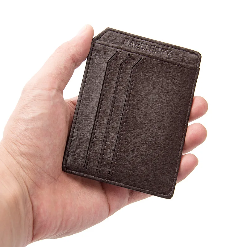 Тонкий кожаный кошелек держатель для кредитных карт кошелек для монет Чехол для мужчин и женщин модная сумка Monedas Carteras