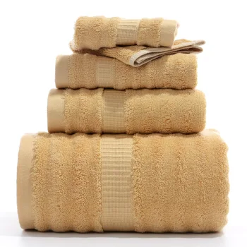 

4Pieces Set bamboo fiber towel set Handkerchief + Hand Towel + Face Washcloth + Body Bath Towel large bathroom towels gift set