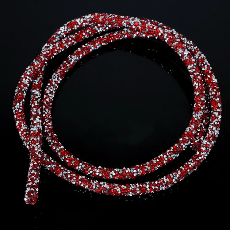 3 м/лот, 7 мм, модная мягкая трубка, ювелирный шнур, веревка, стразы из смолы, для изготовления ювелирных изделий, ожерелье, браслет, сделай сам - Цвет: Red