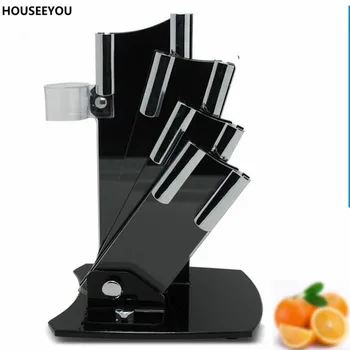 

Beautiful Acrylic Kitchen Storage Knives Rack Shelf Ceramic Knife Holder Kitchen Knife Stand Block Home Accessories Tools